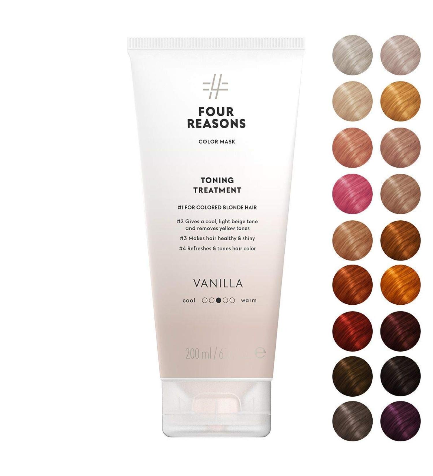 Four Reasons Color Mask - Vanilla Blonde Toning Treatment | Color Depositing Conditioner | 6.76 fl oz Vegan & Cruelty-Free - 19 Colors - Buy Online on GoSupps.com