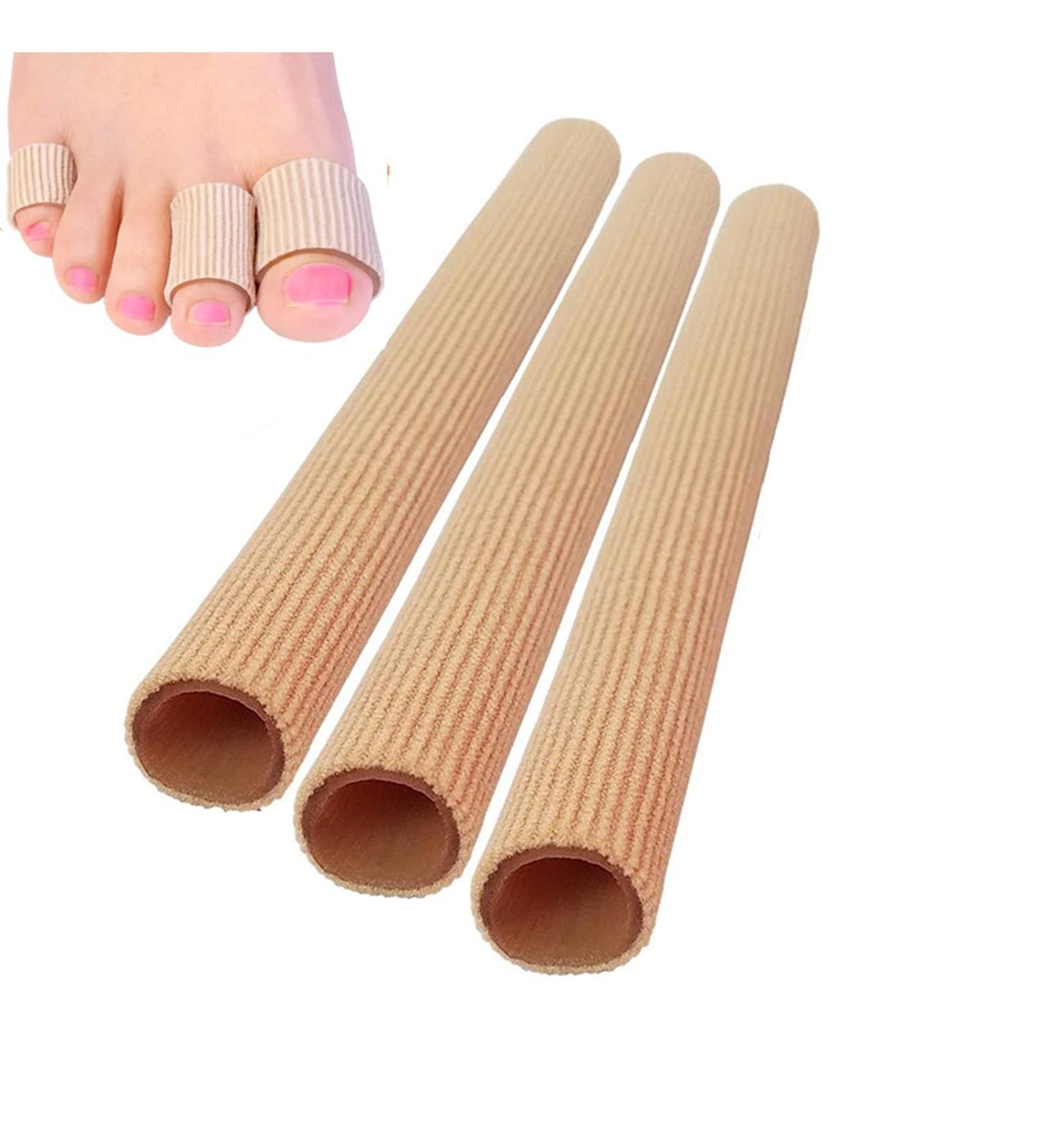Toe Finger Protection Tubular Bandages - Silicone Toe Caps (3 Pieces 2cm Diameter) for Pain Relief & Comfort - Buy Online on GoSupps.com