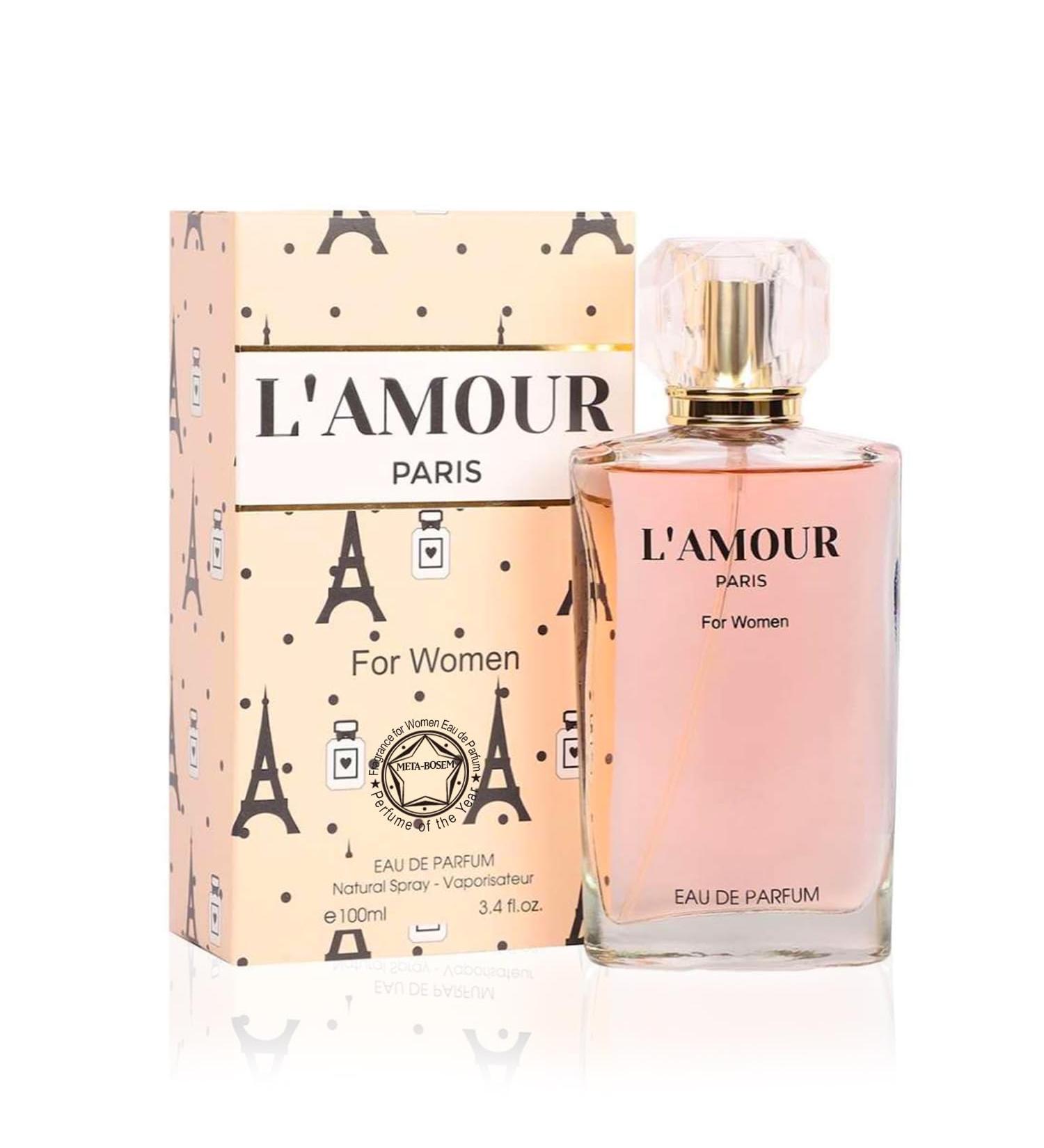 META-BOSEM Love in Paris Floral Frafrance for Women Warm Scent Sensual Perfume Collection Eau de Parfum Spray - Great Holiday Gift 3.4 Fl Oz/100Ml
