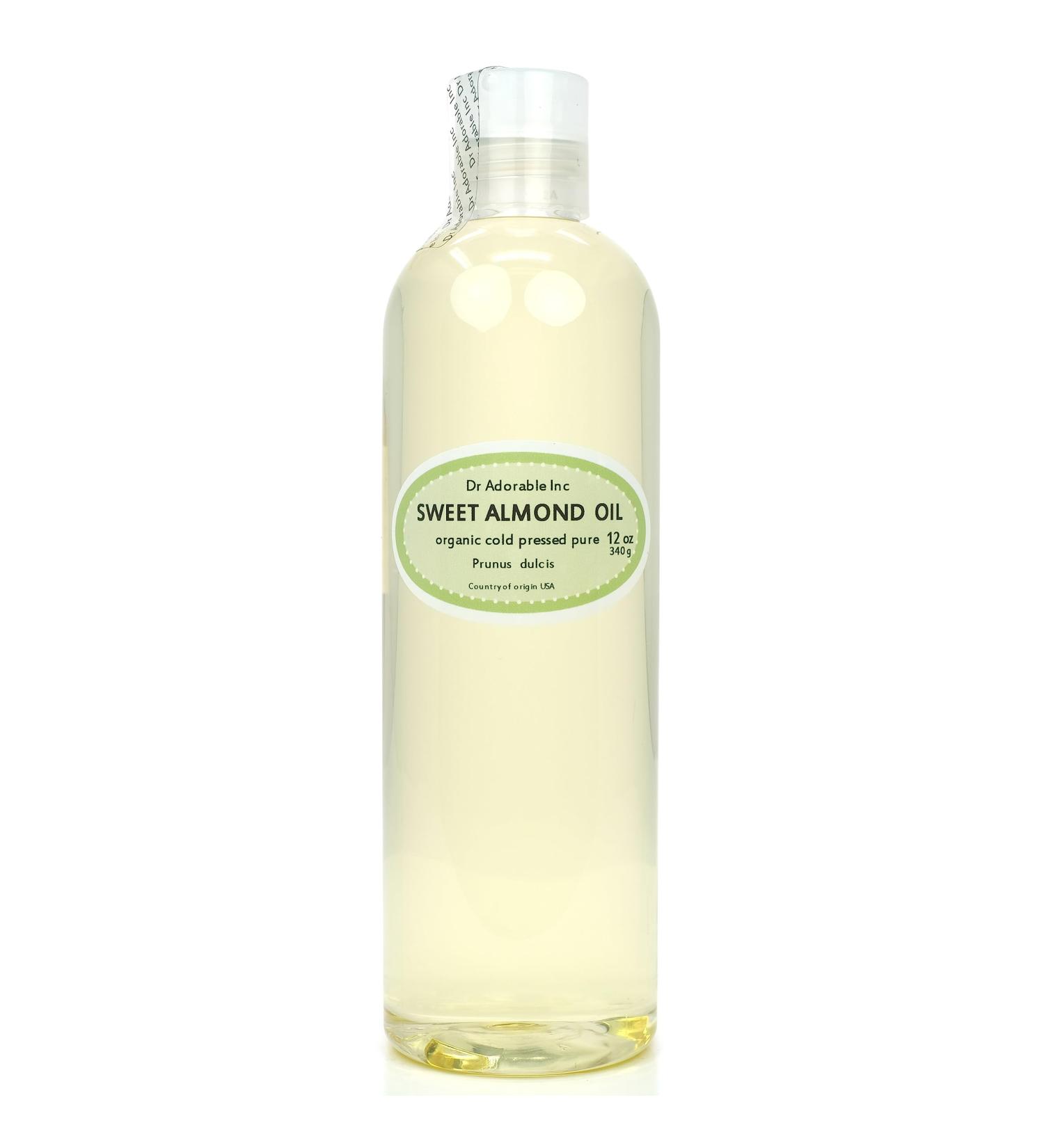 Organic Pure Cold Pressed Sweet Almond Oil 12 Oz - Dr. Adorable | International Shipping Available - Buy Online on GoSupps.com