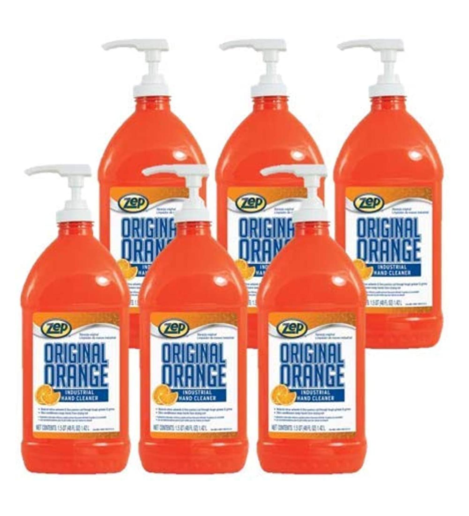 Buy Zep Original Orange Industrial Hand Cleaner 48 Oz (Case of 6) - Natural Citrus Solvents & Pumice for Tough Grease & Grime Removal - International Shipping Available - Buy Online on GoSupps.com