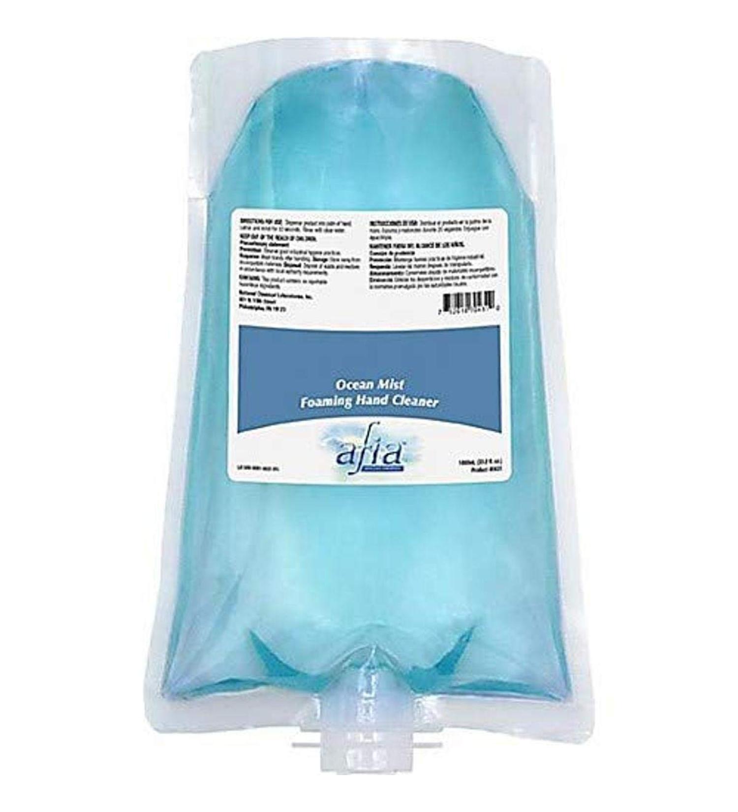 National Chemical Laboratories 1164Z90CS Afia Ocean Mist Foaming Hand Cleaner 1000ml Pack of 6