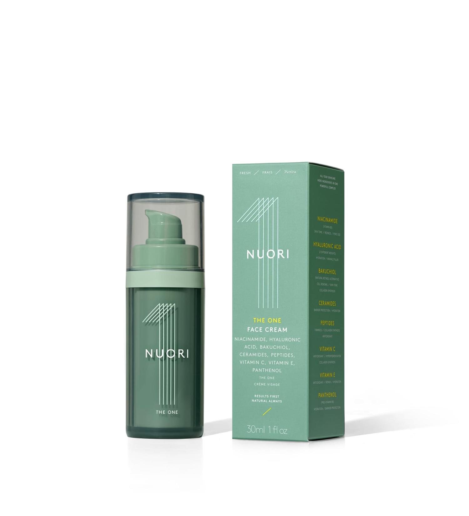 NUORI The One Face Cream - 8 Natural Ingredients for All Skin Types Sensitive Skin Friendly 30ml - Buy Online on GoSupps.com