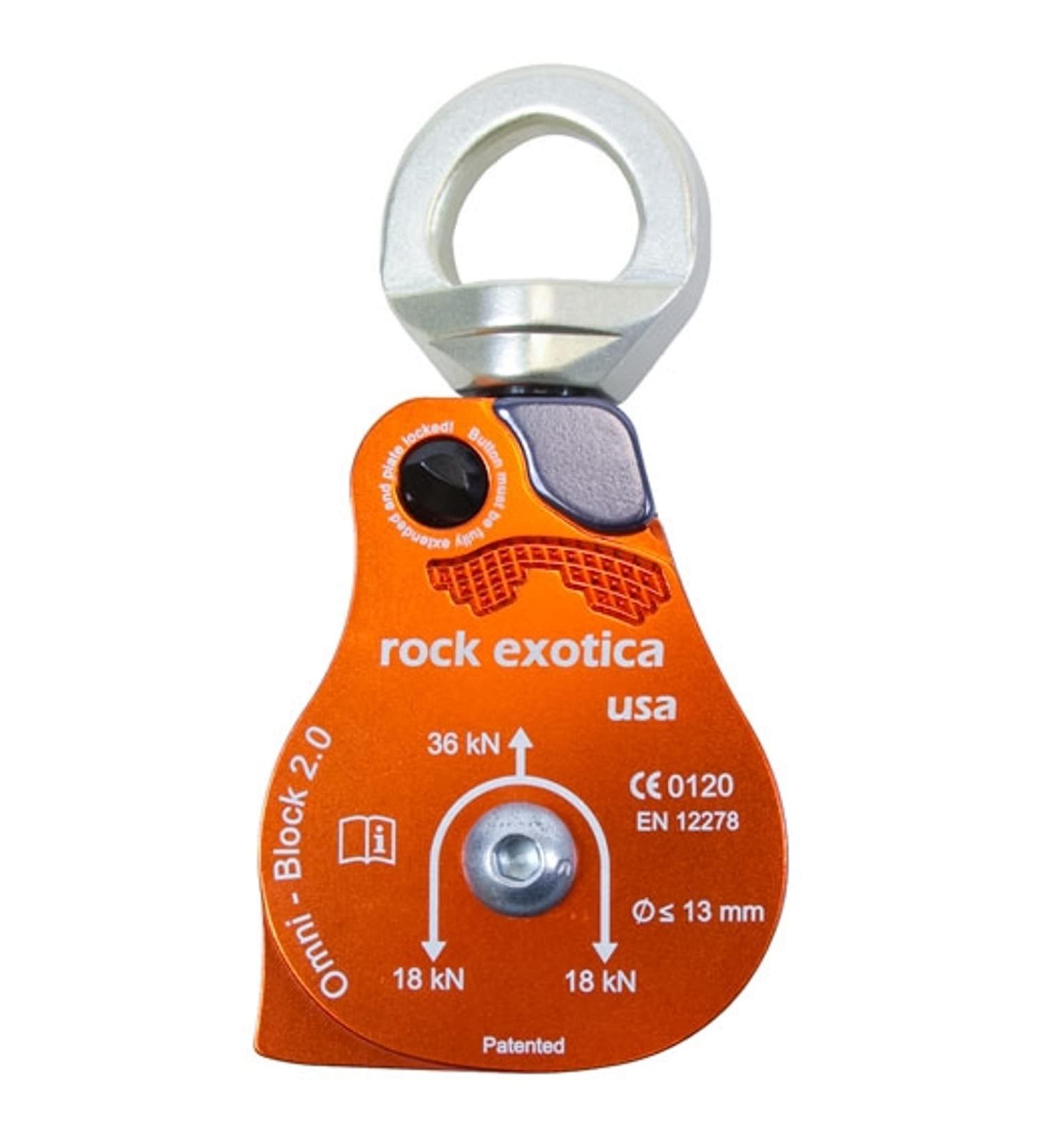 Rock Exotica Omni-Block Pulley Orange 2.0 - High-performance Single Pulley - Buy Online on GoSupps.com