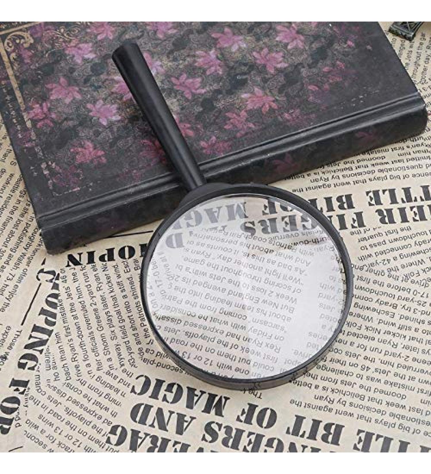 Magnifying 90mm Handheld Magnifier 5X Reading Map Newspaper Magnifying Glass Jewelry Loupe 28TC Good Times - Buy Online on GoSupps.com