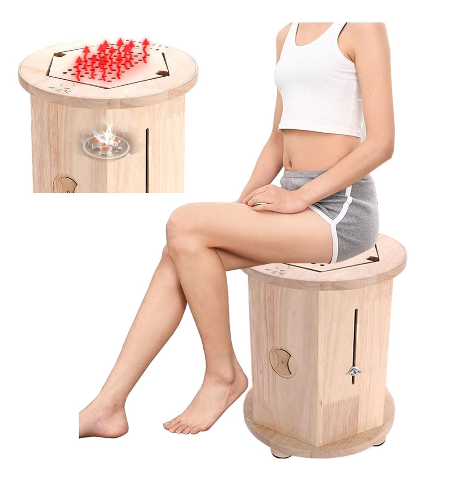 Ener Moxa Box - Adjustable Temperature Moxa Stool for Pain Relief & Improved Sleep Quality | Comfortable Moxa Burner Bank (Size: M) - Buy Online on GoSupps.com