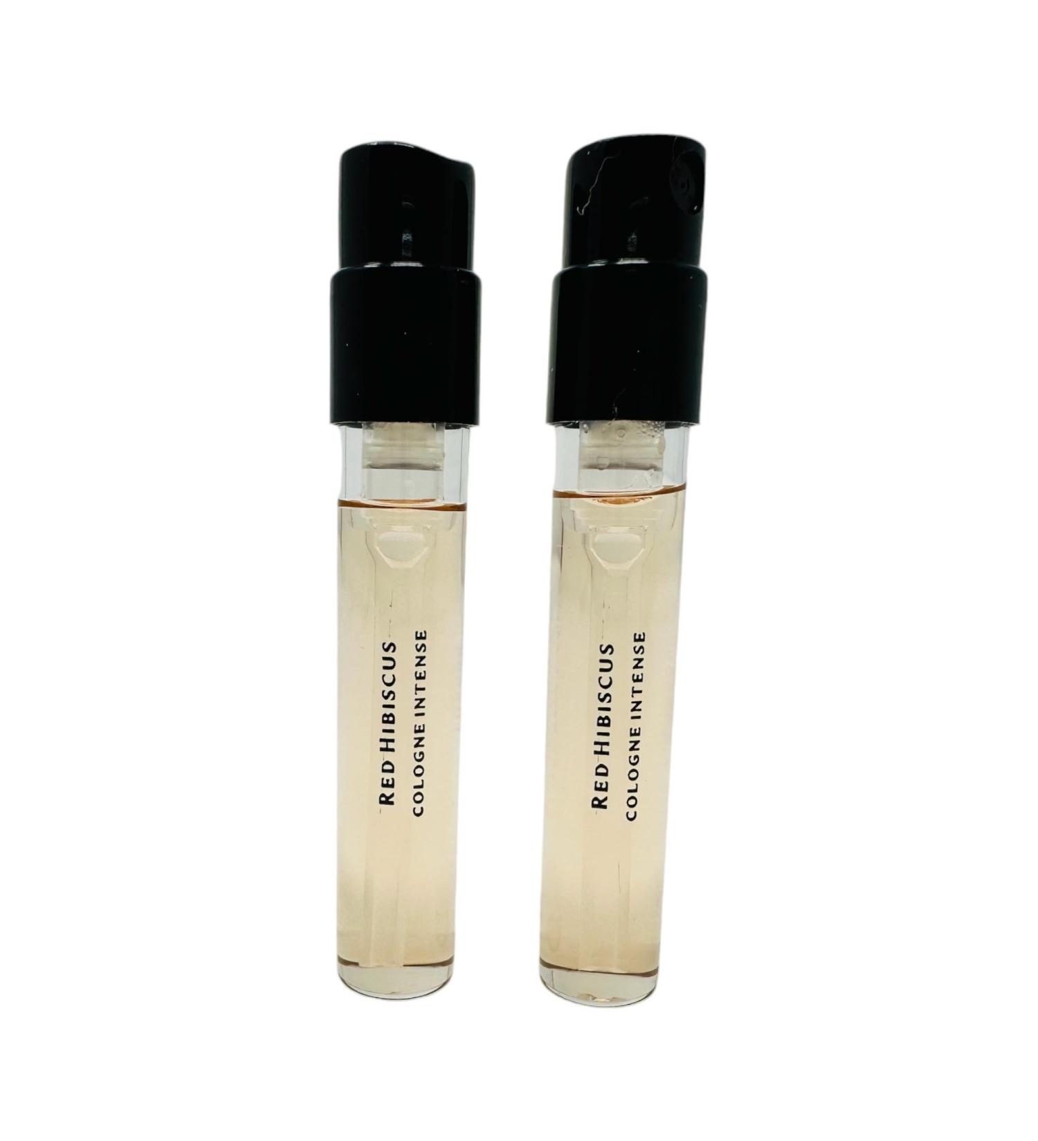2 J.Malone's Red Hibicus Cologne Intense Spray Sample Vial 0.05 fl.oz./ 1.5ml each