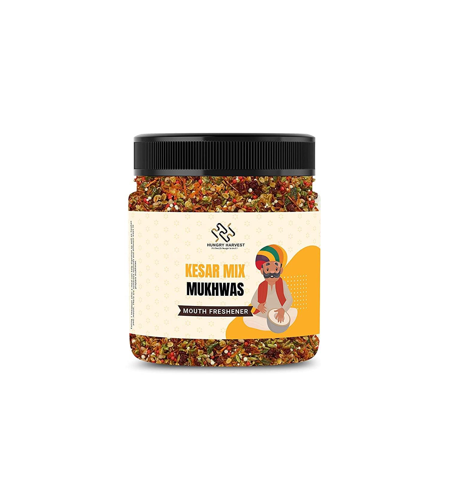 Hungry Harvest Special Kesar Mukhwas 300g Mouth Freshener After-Meal Mukhwas _Packing May Vary