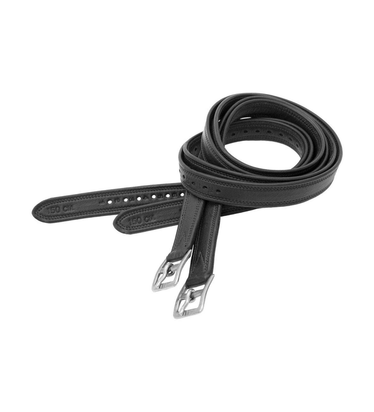 Kieffer Stirrup Leathers Elefant Soft II - Black 140cm | Premium Quality for Equestrian Riders - Buy Internationally - Buy Online on GoSupps.com