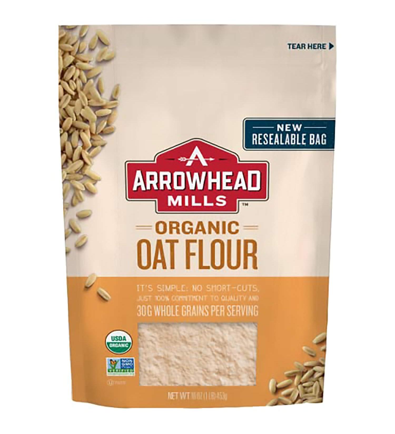 Arrowhead Mills Organic Oat Flour, 16 Ounce Bag (Pack of 6)