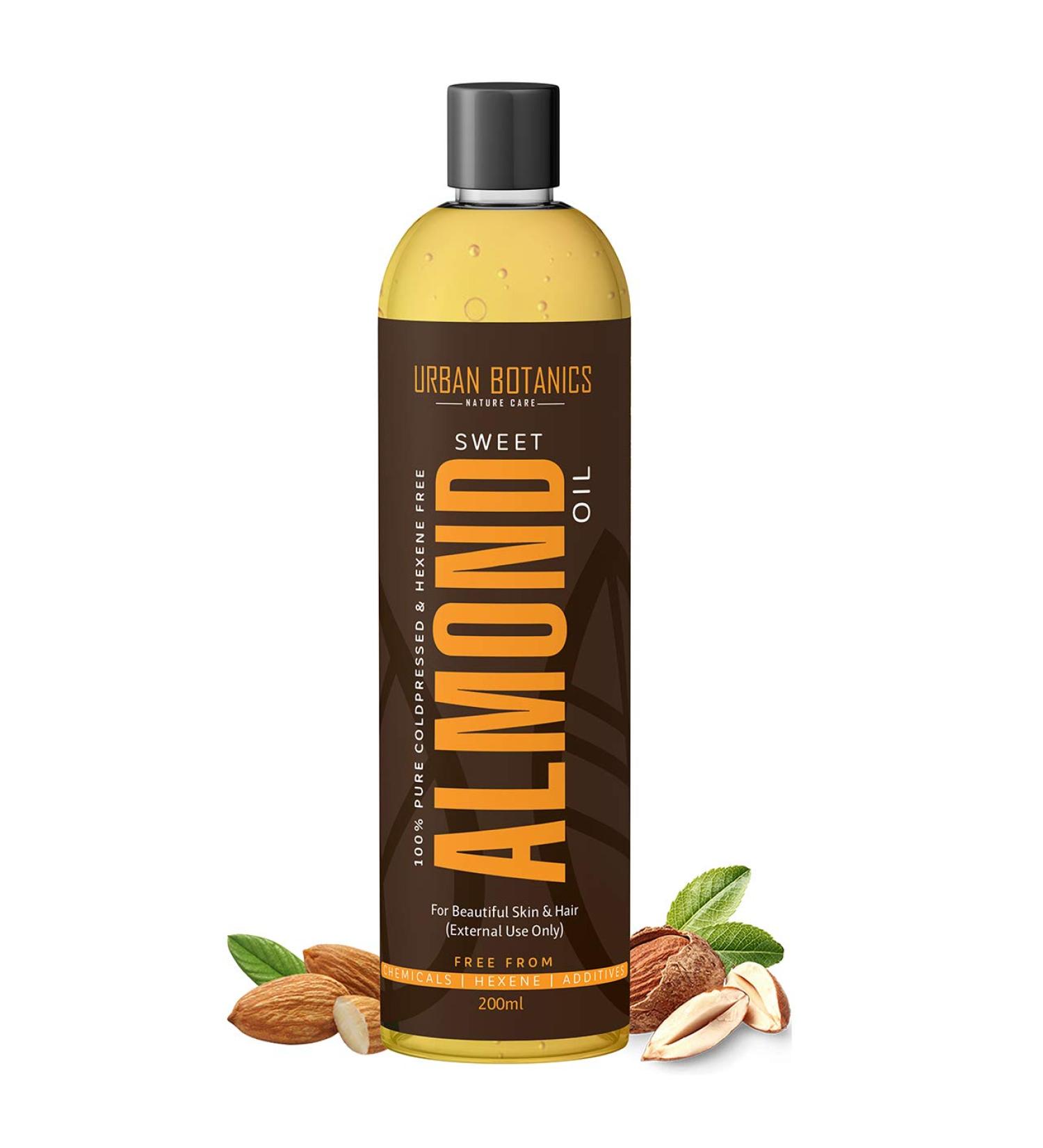 Pure Cold Pressed Sweet Almond Oil for Hair & Skin - Odorless 6.76 fl. Oz | International Shipping Available - Buy Online on GoSupps.com