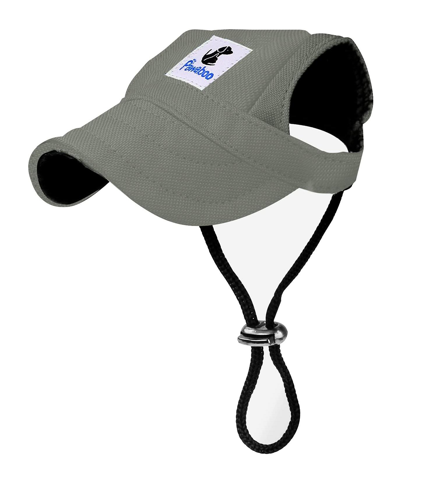 Pawaboo Dog Baseball Cap | Adjustable Sun Protection Hat for Puppies - M Grey - Buy Online on GoSupps.com