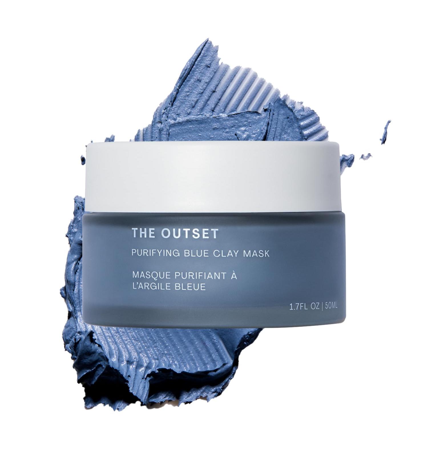 Outset Purifying Blue Clay Mask - Vegan Detoxifying & Hydrating - Gentle Fragrance-Free for All Skin Types - 1.7 fl oz - Buy Online on GoSupps.com