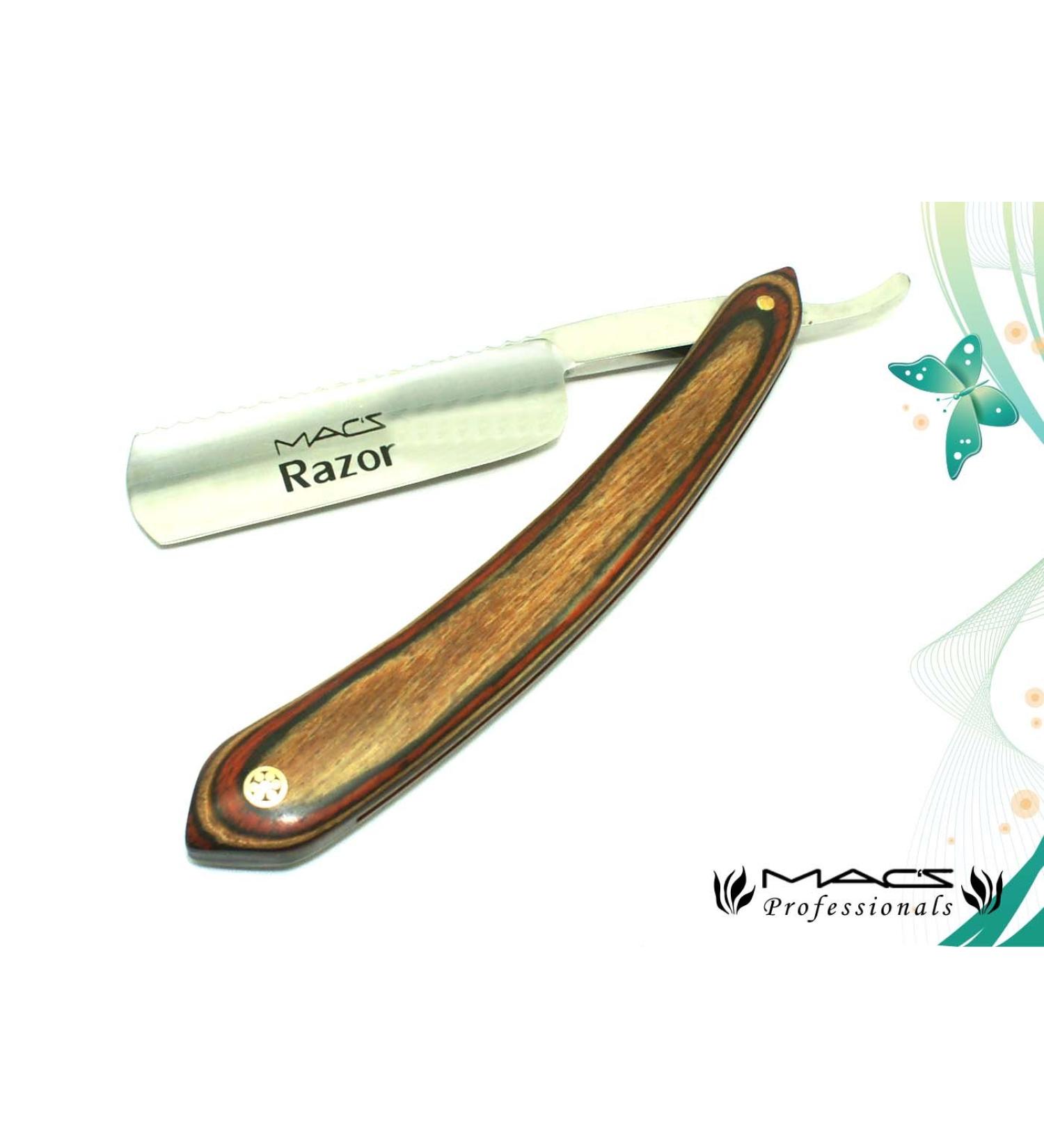 Buy Professional Straight Razors with Solid Brown Maple Wood Handle - Macs Brand 047 | International Shipping Available - Buy Online on GoSupps.com
