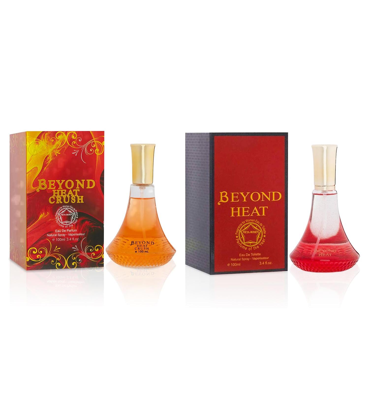 META-BOSEM Beyond Heat Crush+Beyond Heat Rouge 2Pc Perfume Collection Fragrance for Women Eau de Parfum Natural Spray - Floral Scents (Pack of 2) Each 3.4 Fl Oz Total 6.80 Oz - Buy Online on GoSupps.com