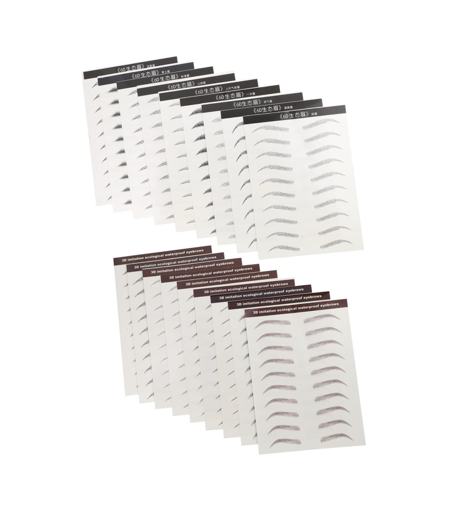 Balacoo Brow Stencils 18pcs Eyebrow Stickers Waterproof Eyebrow Sticker Eyebrow Transfer Stickers Semi-permanent Tool 3d - Buy Online on GoSupps.com