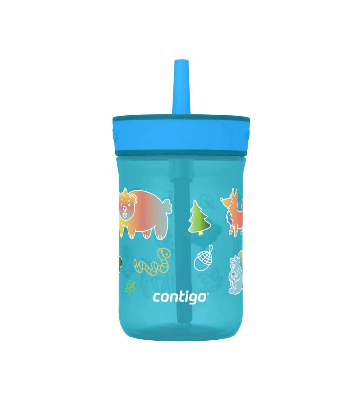 Contigo Leighton Kids Plastic Water Bottle Juniper Forest Harvest 14 oz - Buy Online on GoSupps.com