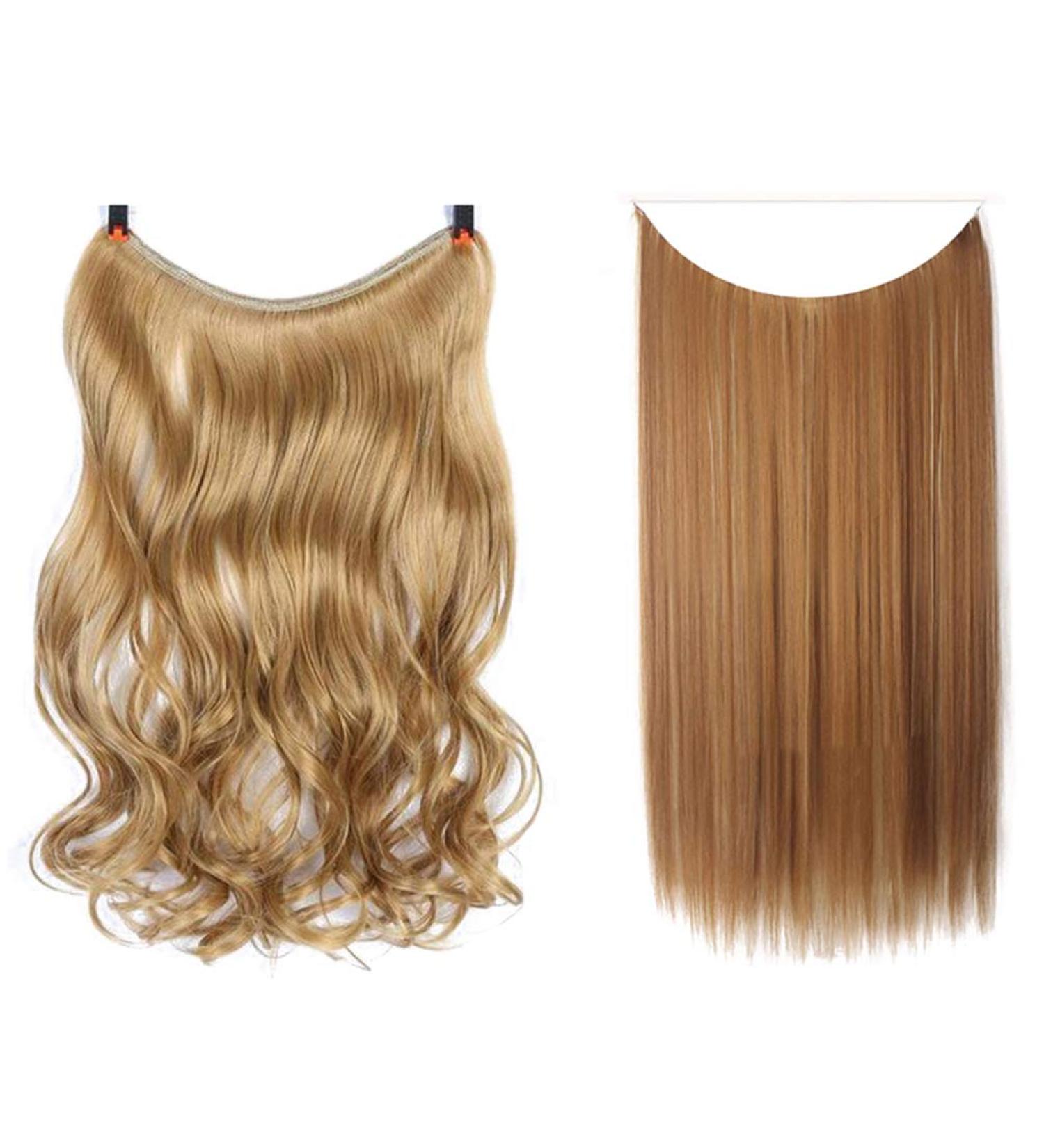 Invisible DIY 3/4 Half Head Hairpiece - Miracle Fish Wire Hair Extension WIG-735 | Body Wavy | International Shipping Available - Buy Online on GoSupps.com