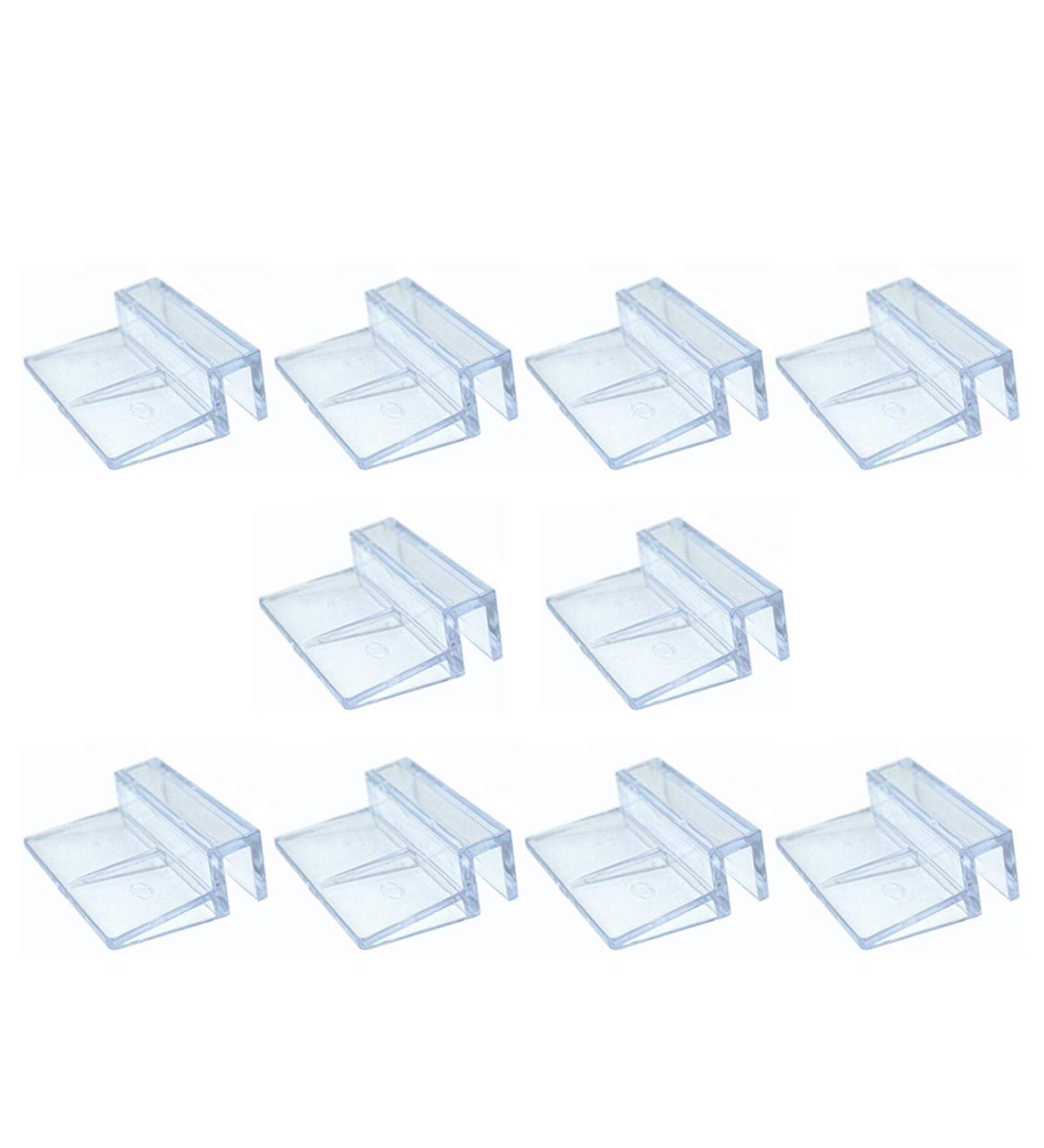 10pcs Universal Lid Clips for Rimless Aquariums - 6mm Aquarium Cover Clips for Acrylic and Glass Tanks - Buy Online on GoSupps.com