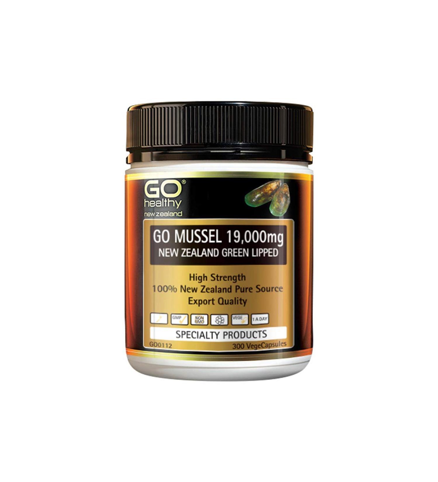 Go Healthy New Zealand Go Mussel 19 000mg 300 VegeCapsules