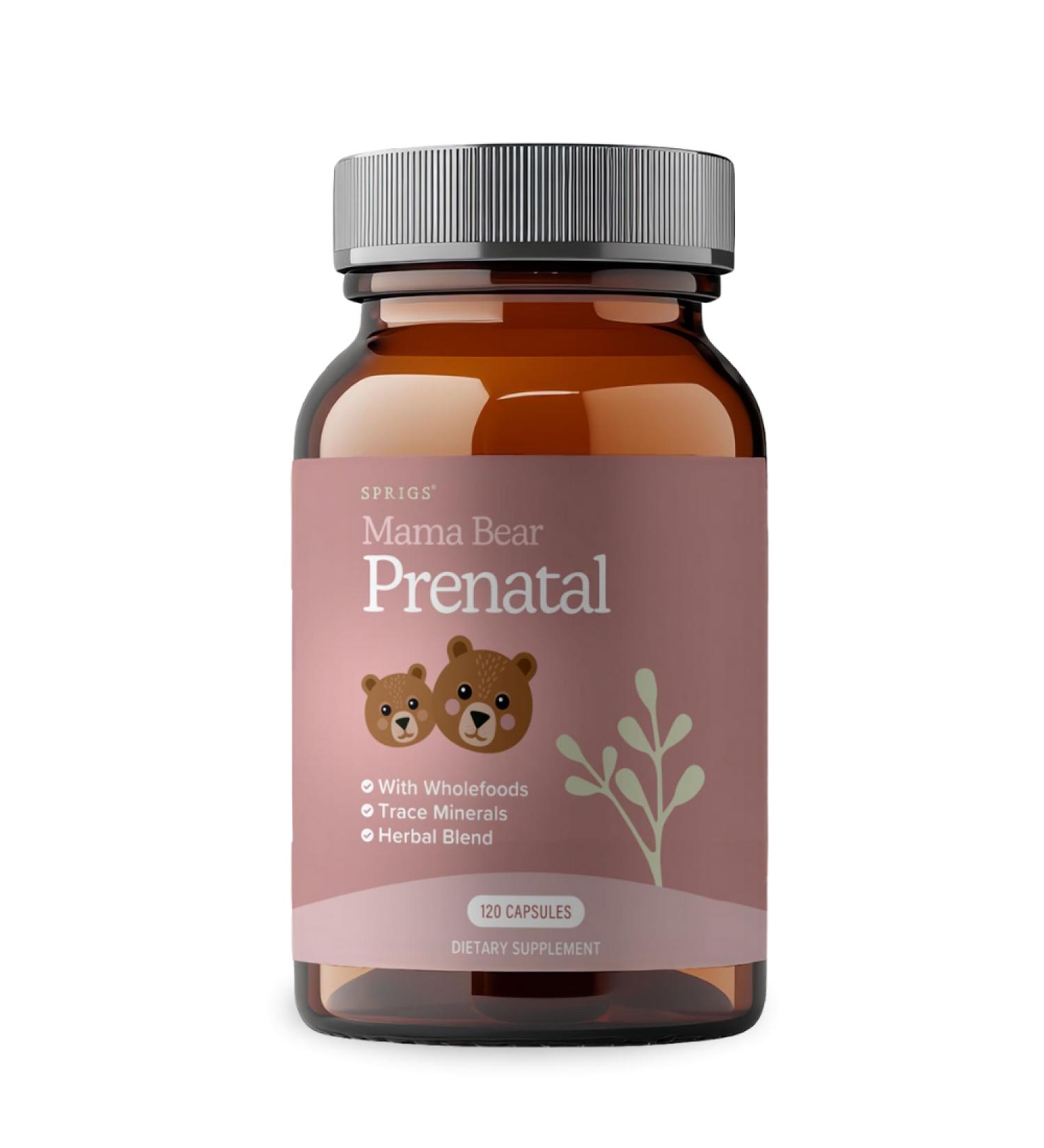 SPRIGS Prenatal Vitamins for Women with Folate Iron Vitamin B12 & A and Minerals | Prenatal Supplement for Conception Pregnancy Nursing | Easy Digest Capsules for Womens Health Support - 120 Count - Buy Online on GoSupps.com