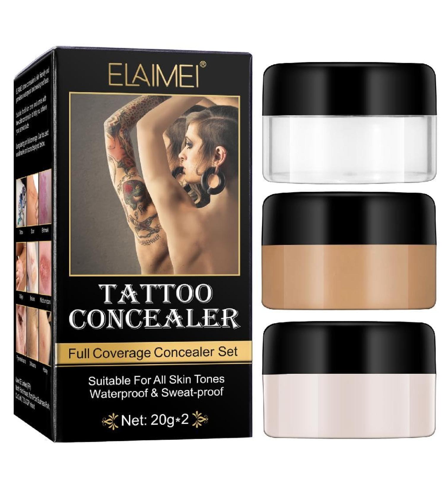 TattooConcealer Professional Waterproof Invisible Skin Camouflage Cream Scars Covering Birthmarks Spots Makeup Imprints Waterproof Hide Blemish Concealer Skin Imperfections Skin Imperfections - Buy Online on GoSupps.com