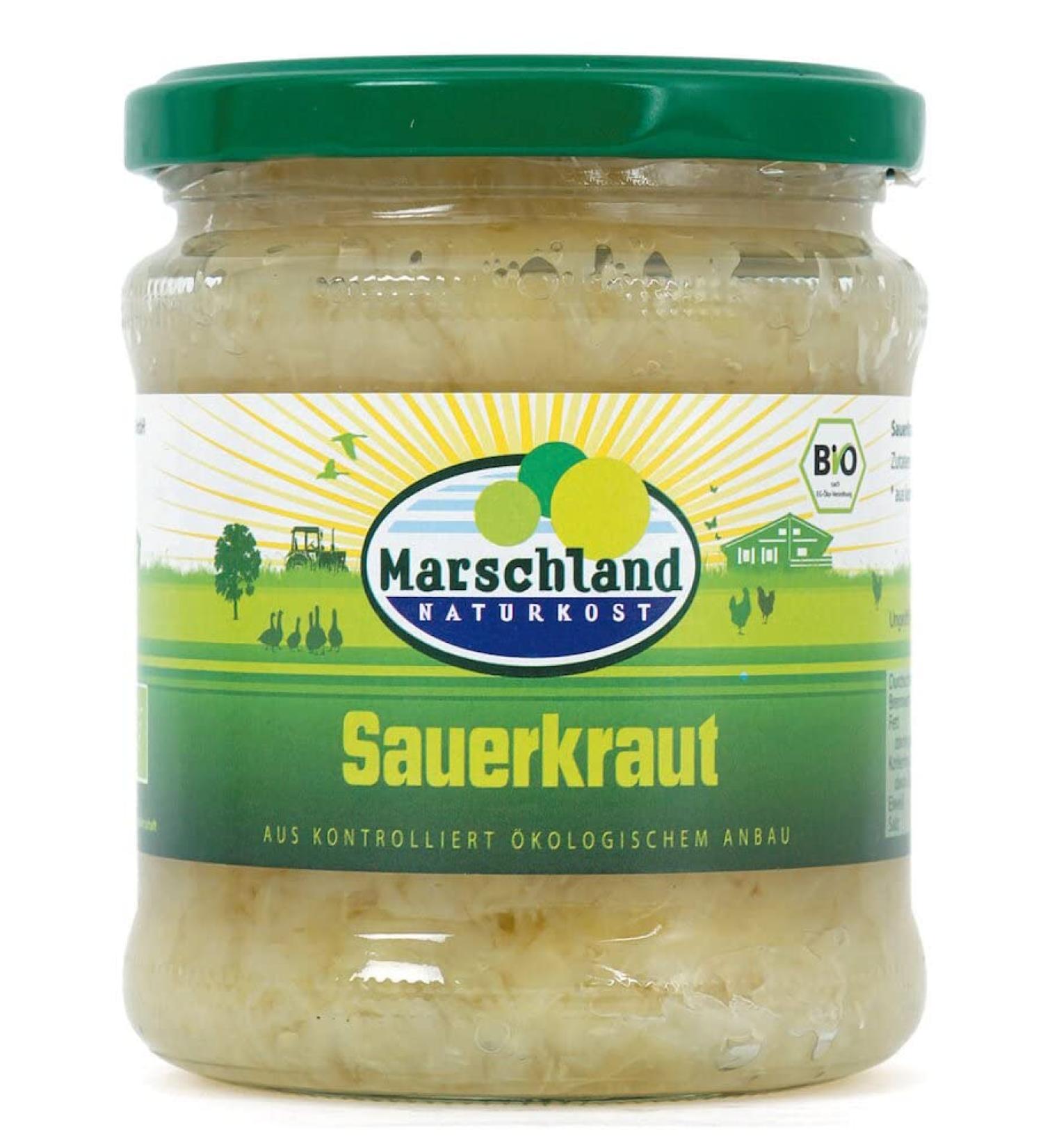 Marschland Naturkost Bioland Organic Sauerkraut Gl. MARSCHLAND (6 x 350 gr)
