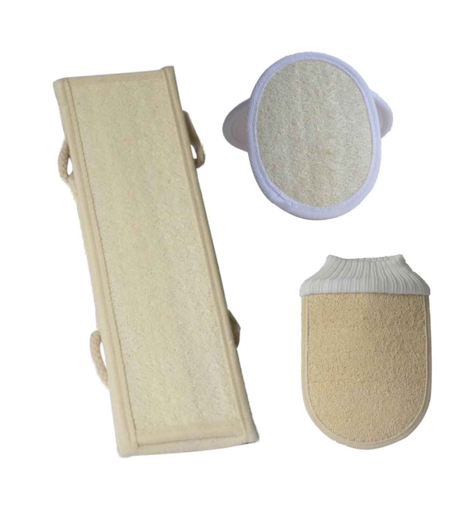 Buy Hemoton Exfoliating Loofah Sponge & Bath Glove - Natural Bath Scrubber for Spa-like Shower Experience - Buy Online on GoSupps.com