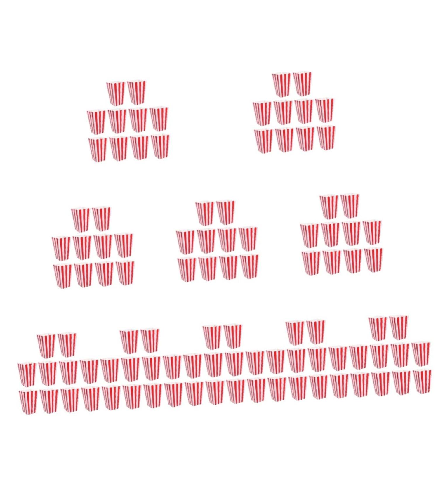 Alipis 100 Pcs Boxes Popcorn Carton Movie Night Baskets Popcorn Treat Bag Popcorn Bags Individual Servings Vintage Movie Night Gift Movie Theater Decor Gifts Paper Red Container Box - Buy Online on GoSupps.com