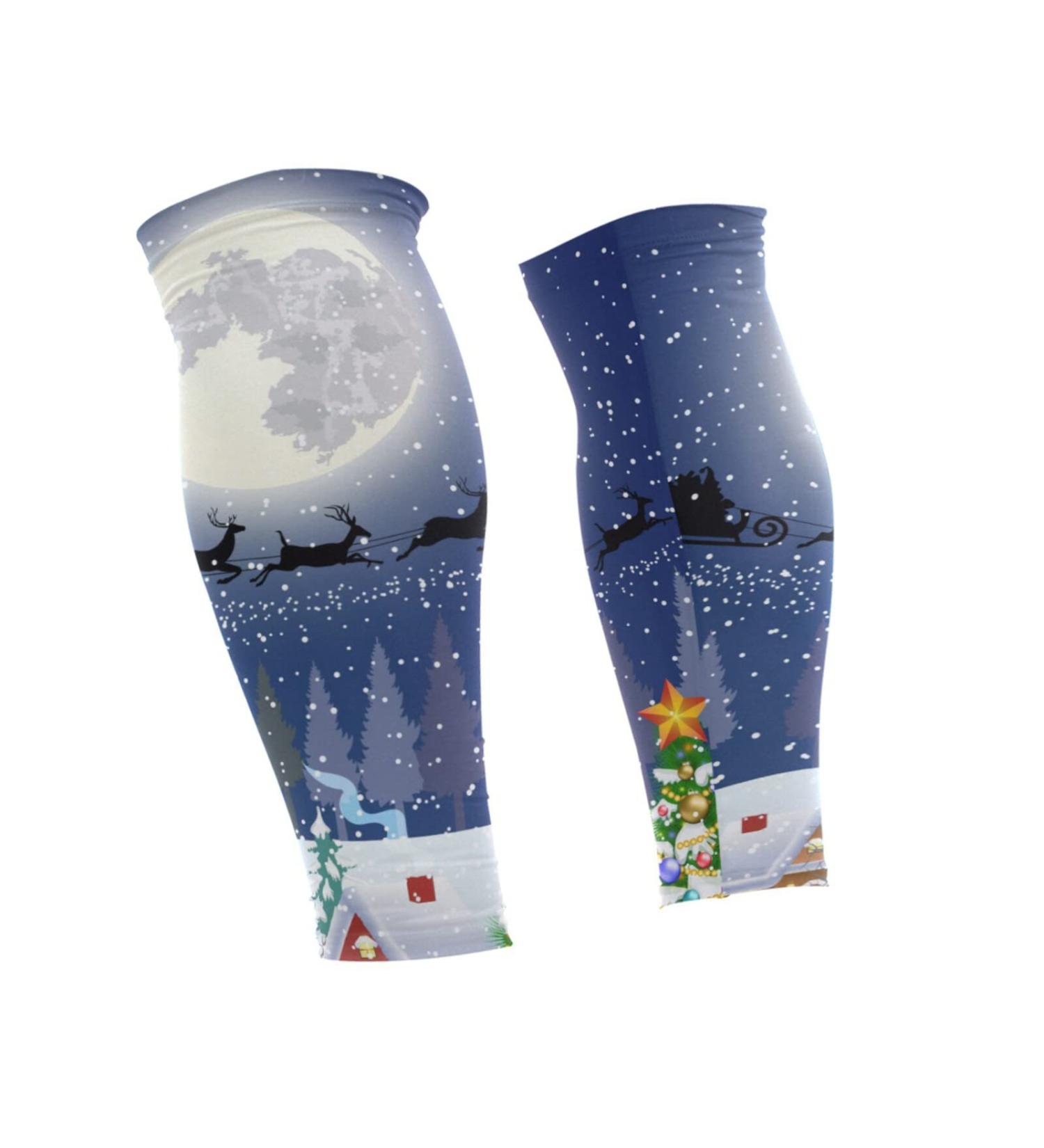 Oyihfvs Knee Compression Leg Sleeves - 1 Pair Non-Slip Guard Socks Cover 8.67x13.0 - Buy Online on GoSupps.com
