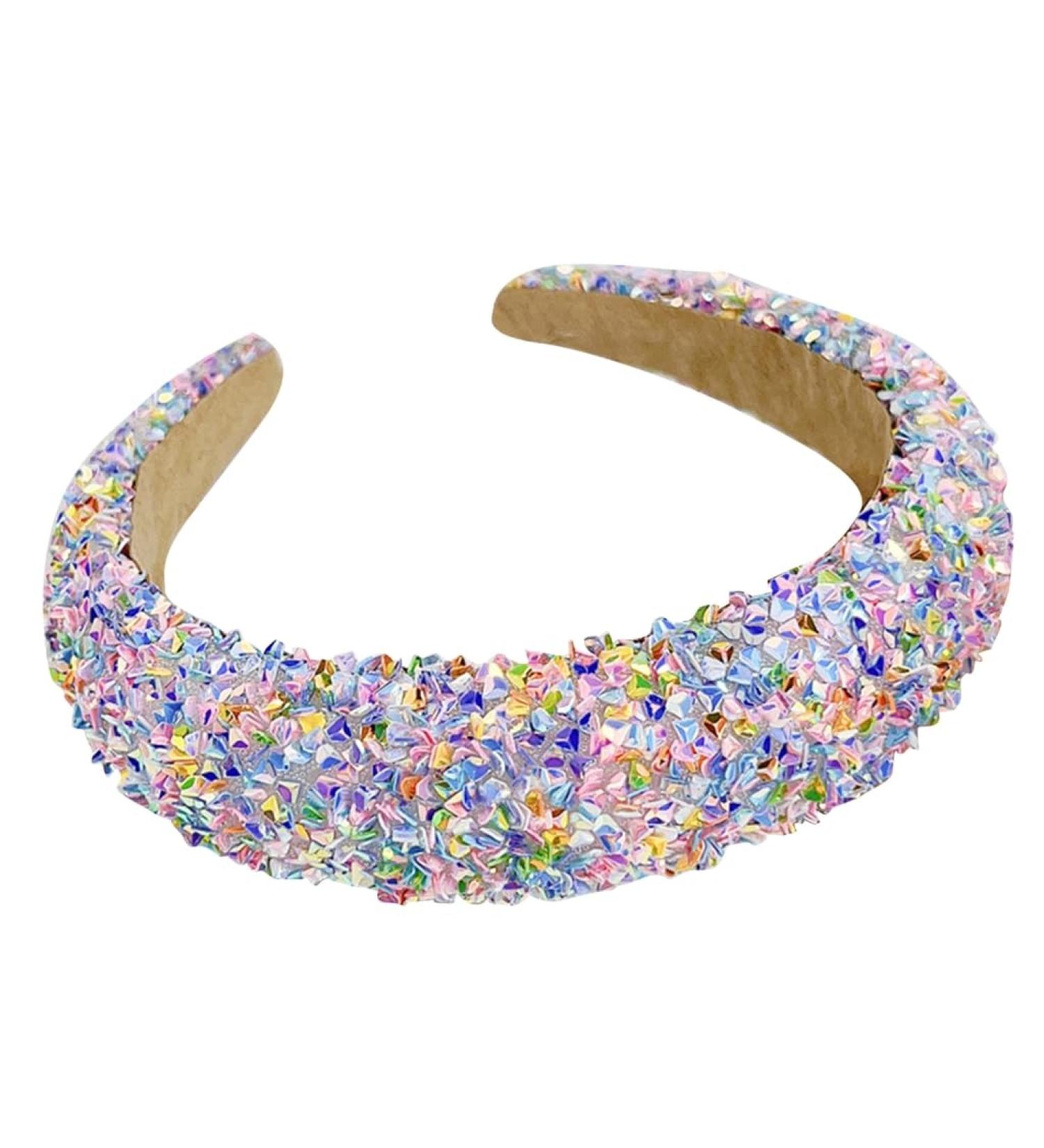 Bottone Headbands for Women Shimmering Sequins Headband Fashion Hairband n Slip Hair Accessories Stretchy Headpiece Headwear Blue - Buy Online on GoSupps.com
