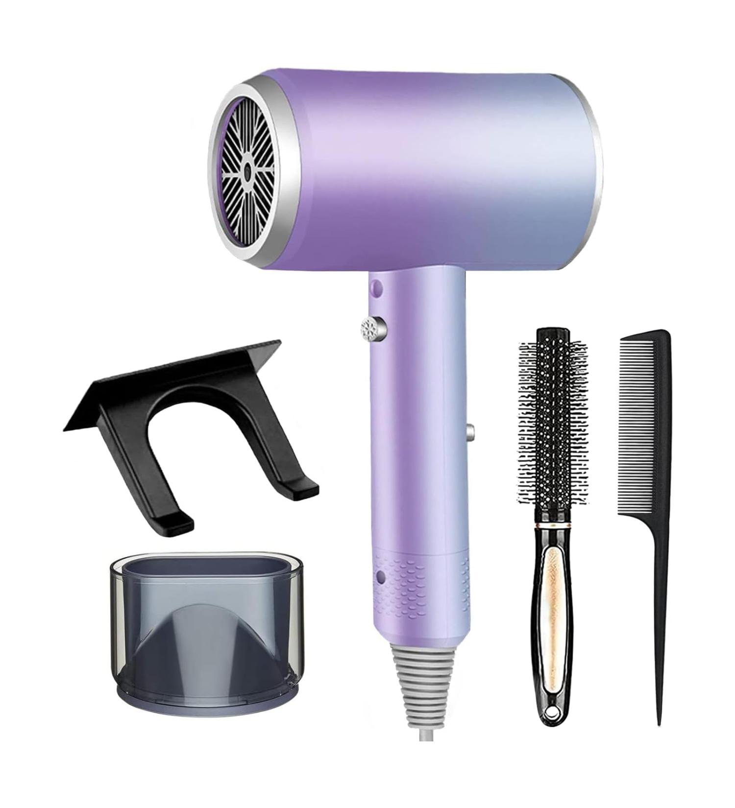 2000W Ionic Hair Dryer for Fast Drying - Lightweight Blow Dryer with Stand, Gradient Purple - Ideal for Women, Kids, Home, Travel & Salon - Buy Online on GoSupps.com