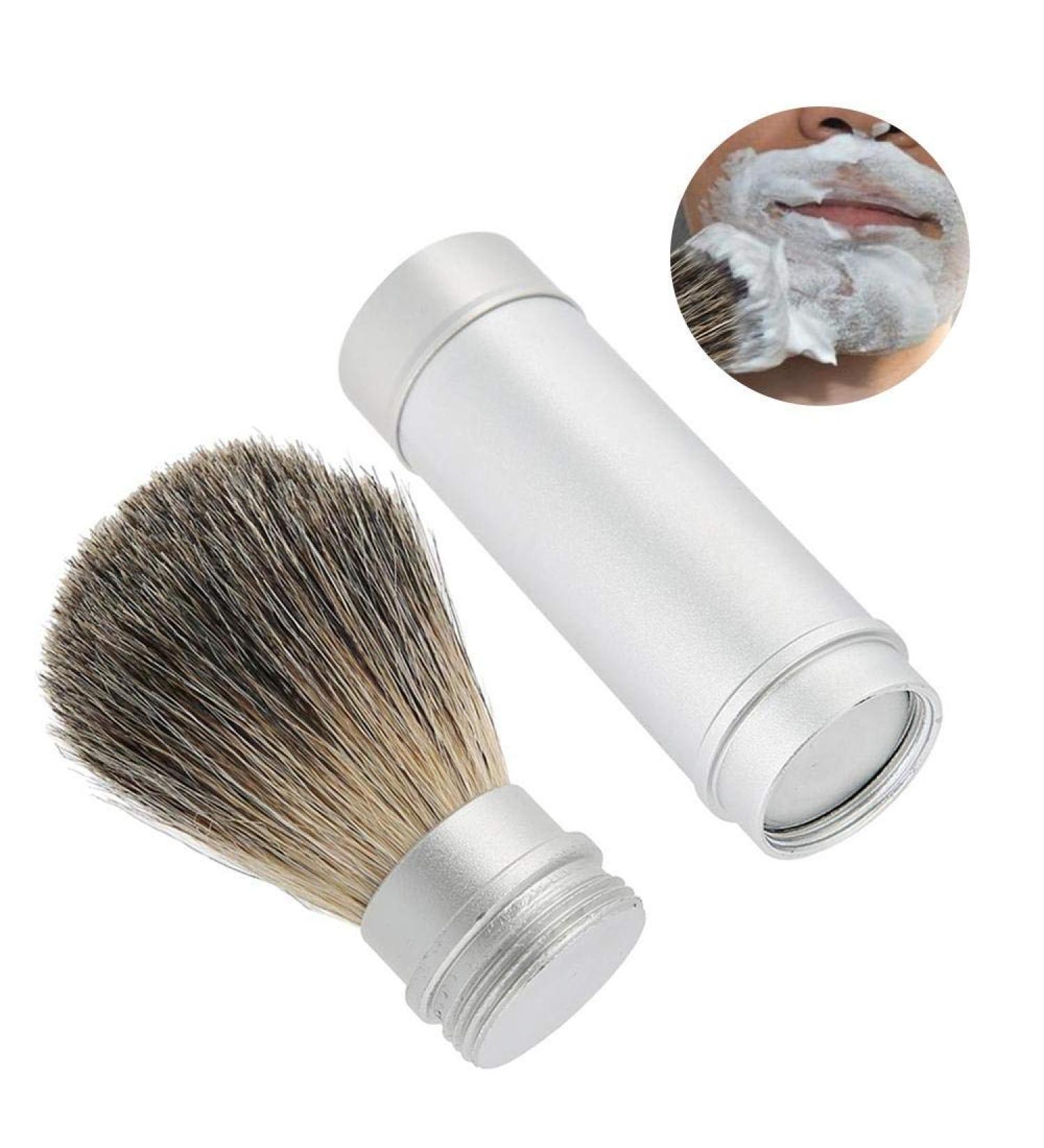 Razor Brush & Beard Tool Set for Men | Premium Bart Brush Mustache Care & Vegan Shaving Accessories - Buy Online on GoSupps.com