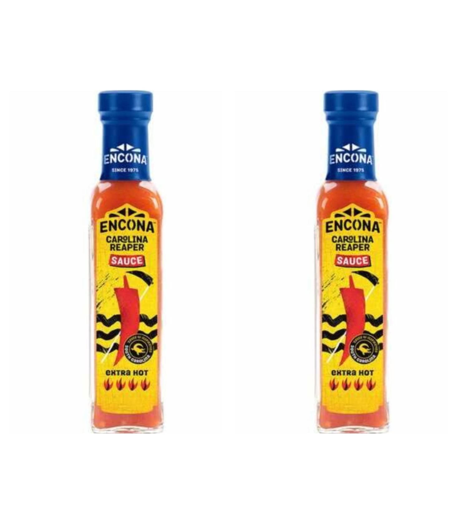 Encona Carolina Reaper Chilli Sauce 2 x142ml Twin Pack Hot - Buy Online on GoSupps.com