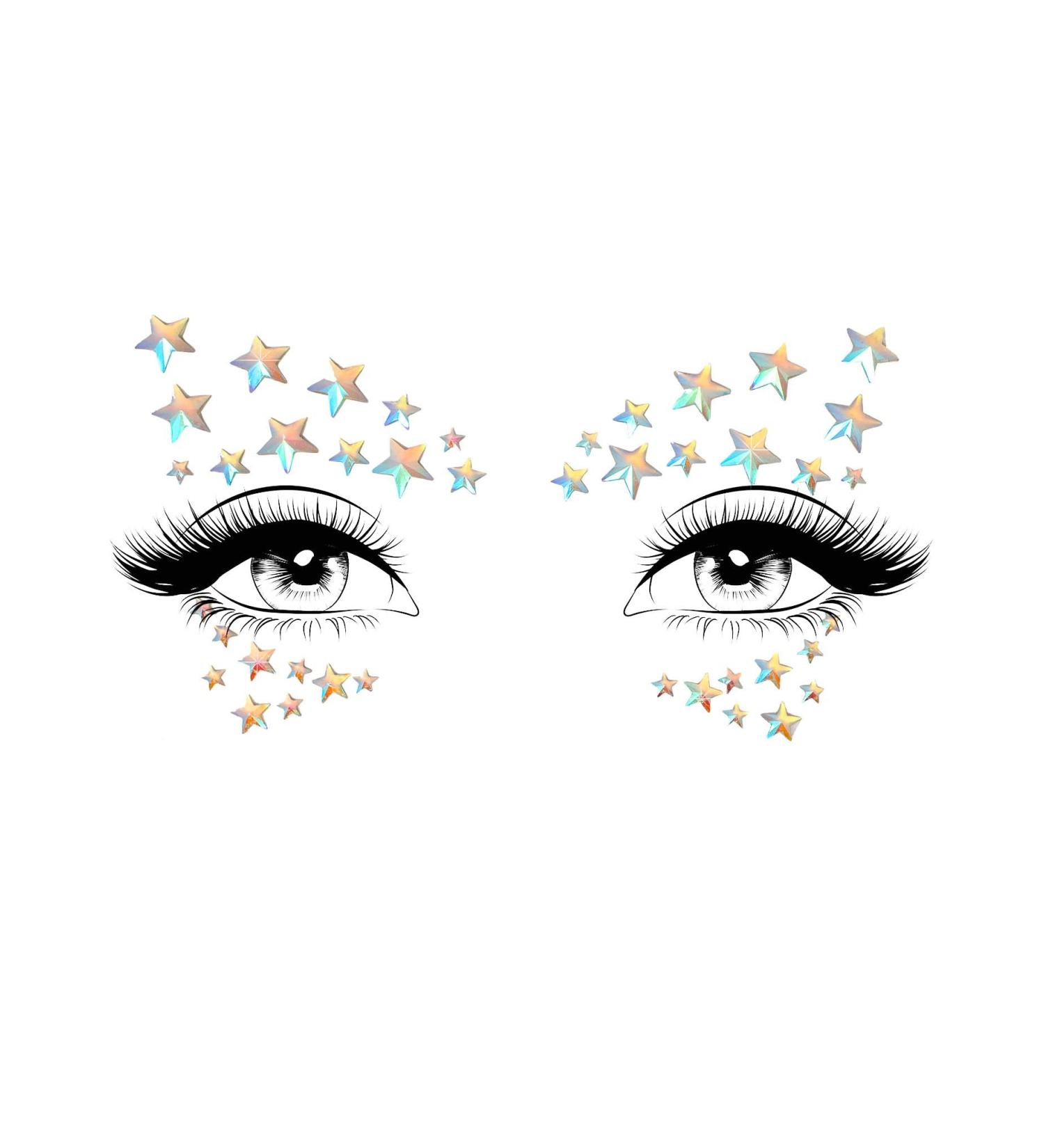 Leg Avenue Women's Adhesive Face Jewels Sticker Celeste One Size