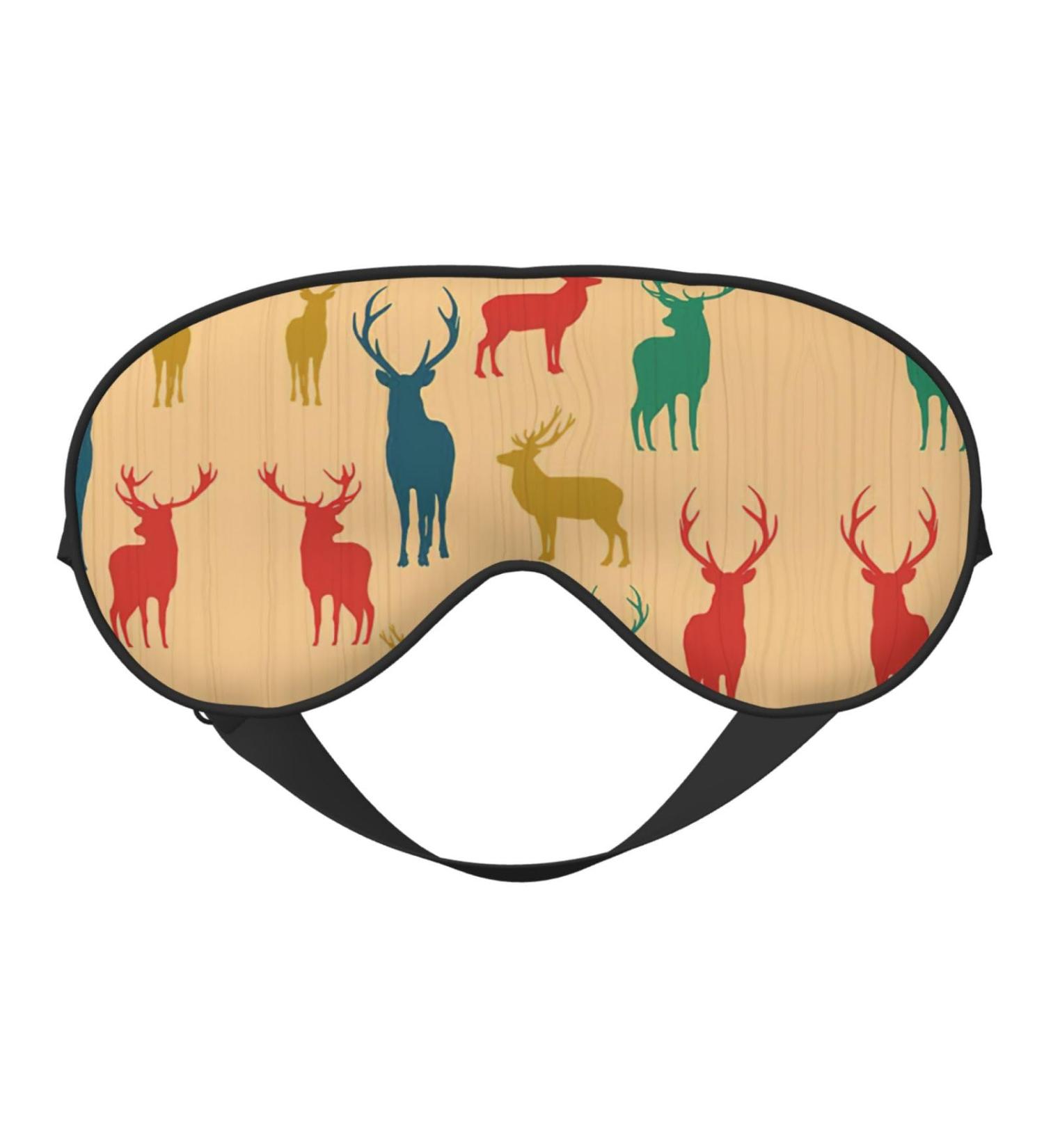 SSIMOO Deer Show Soft Sleep Eye Mask - Breathable Black Eye Patch for Travel & Relaxation | Perfect Gift for Women - Buy Online on GoSupps.com