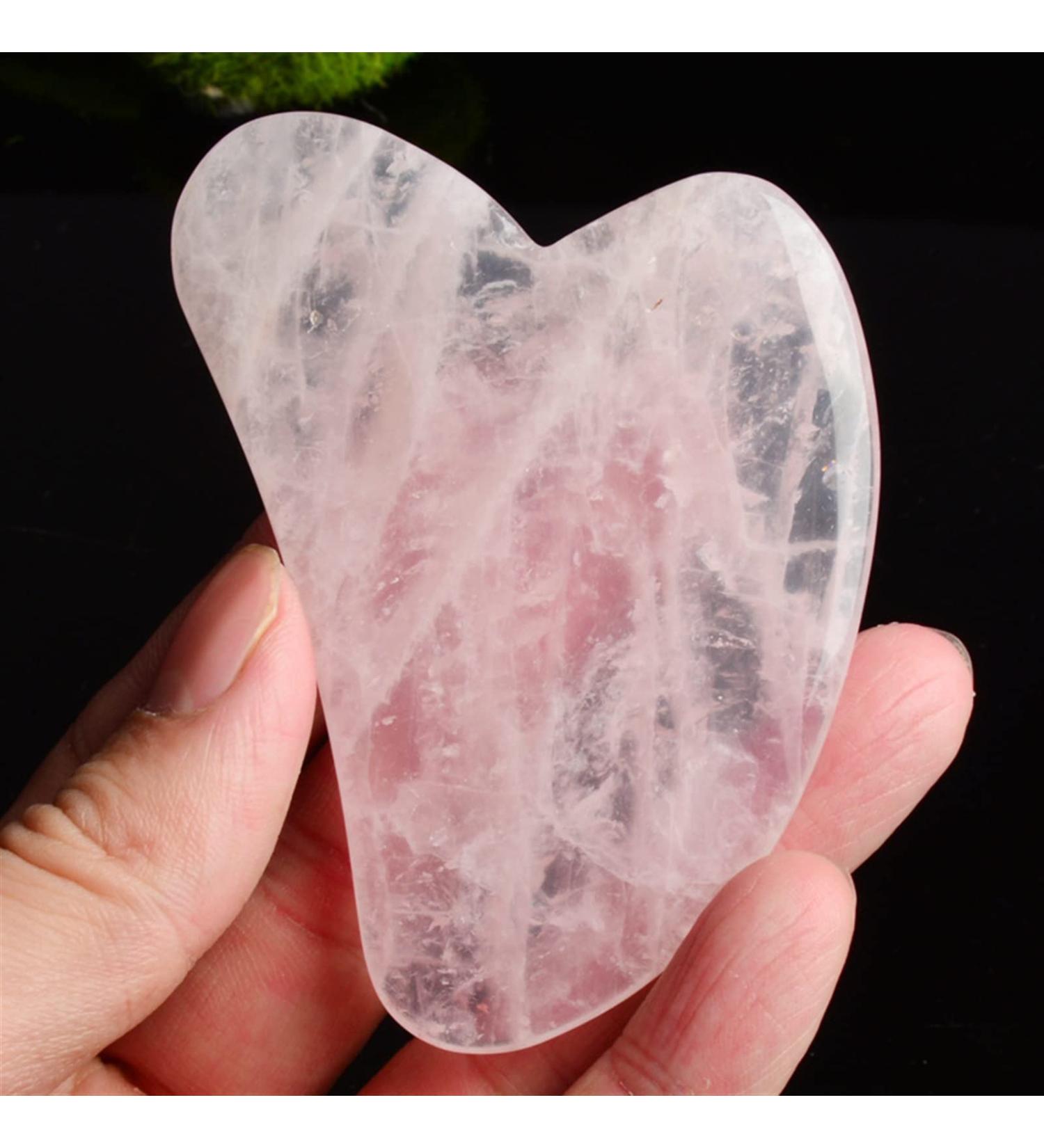 Face Massager Gua Sha Rose Quartz Jade Guasha Stone for Chin Neck Face Lifting Wrinkle Remover Skin Detox Beauty Care 1Pcs (Color : Heart) - Buy Online on GoSupps.com