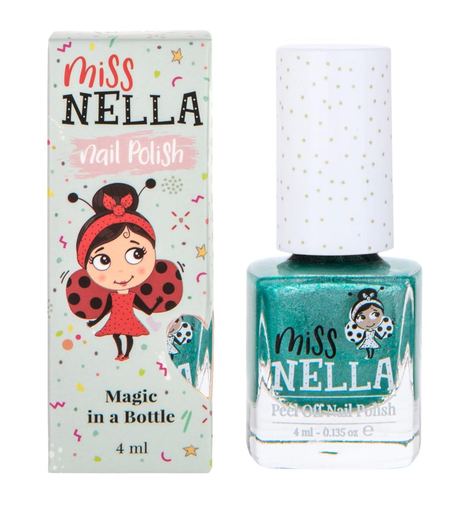 Miss Nella Dino-Refic Non-Toxic Kids Nail Polish - Green Peel-Off Water-Based Odorless | Safe & Fun for Children - Buy Online on GoSupps.com