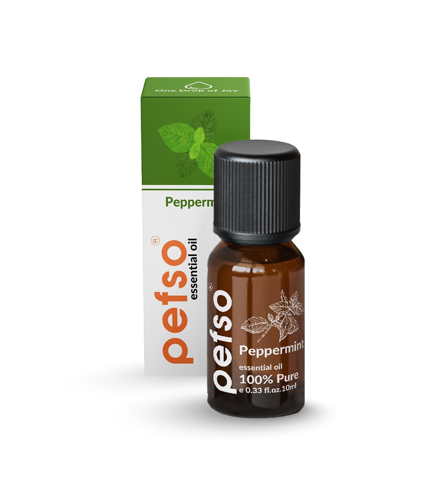 100% Pure Peppermint Essential Oil 10ml | Natural Oil for Diffuser Hair Growth Cooking & Gifts - Buy Online on GoSupps.com