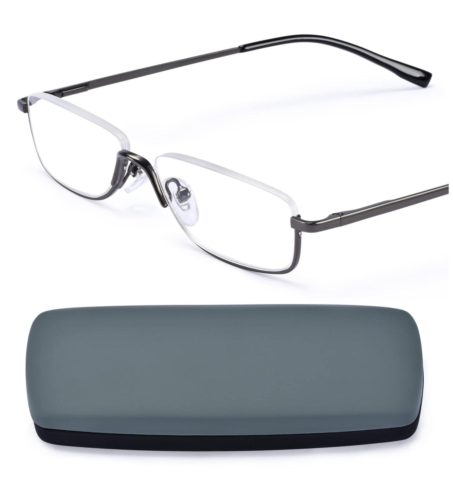 Shop EYEGUARD Half Frame Reading Glasses | Lightweight Metal 2.0 Diopters for Men & Women - International Shipping Available - Buy Online on GoSupps.com