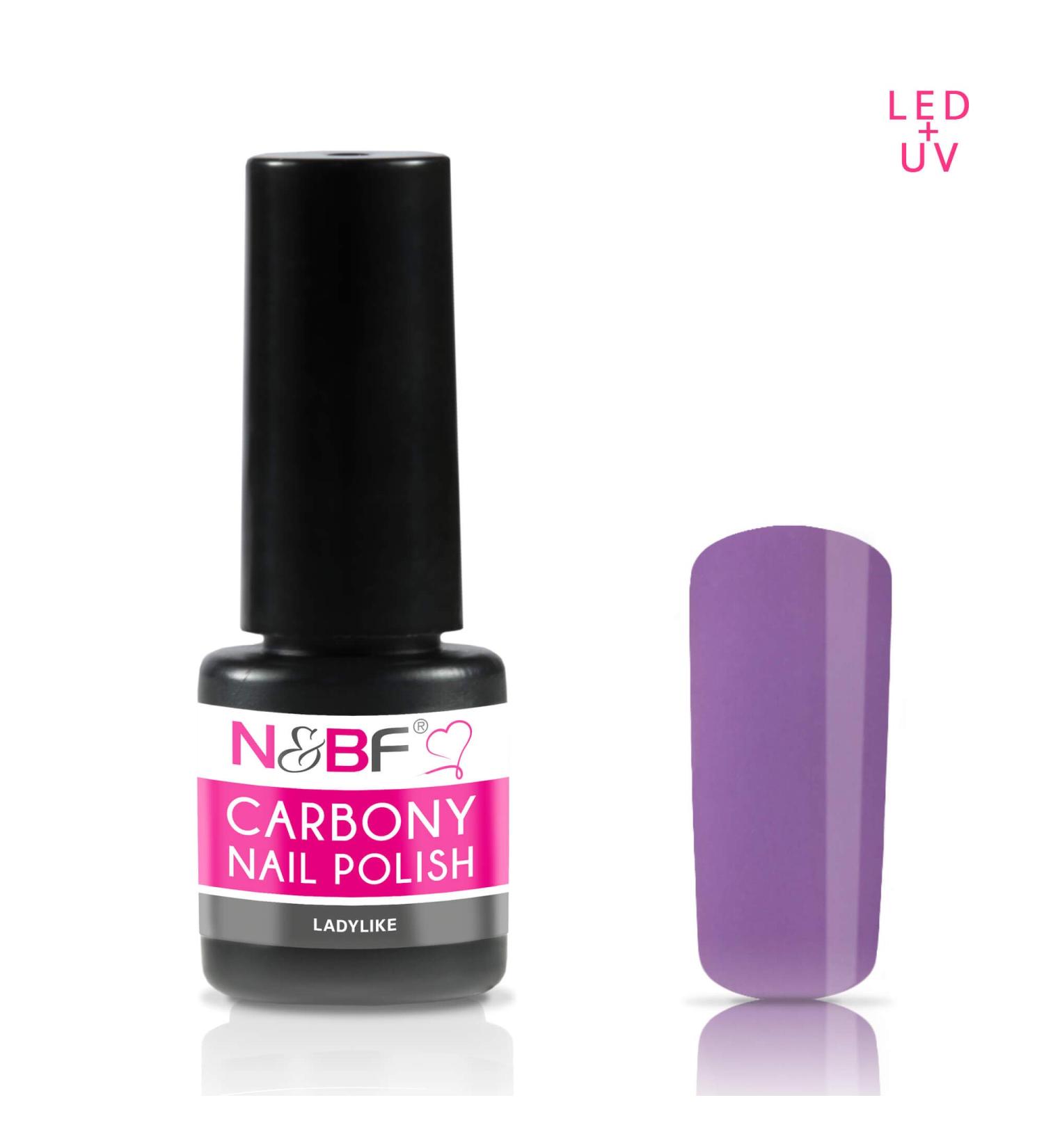 N&BF Carbony UV + LED Nail Polish Ladylike (Purple) | 5ml Gel Polish | 3-in-1 Gellack | High-Gloss Scratch & Splinter Resistant - Buy Online on GoSupps.com