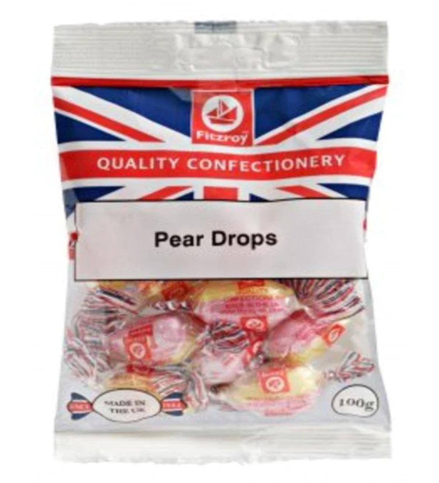 Fitzroy Pear Drops 100g Box of 12-Fd