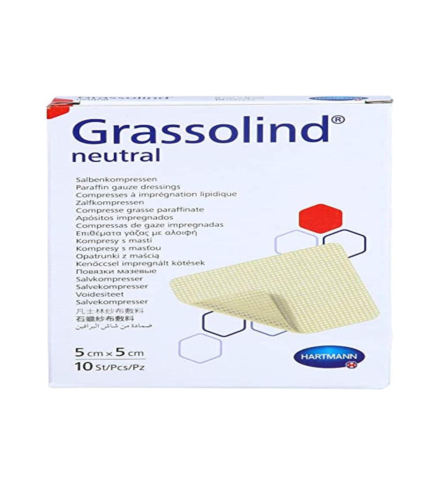Grassolind ointment compresses 5x5 cm sterile 10 pieces 5x5 cm (pack of 10)
