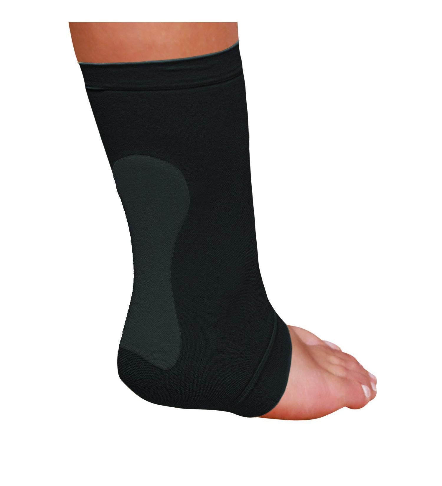Silipos - 7214 Active Gel Achilles Heel Sleeve 1 Sleeve - Latex Free  Hypoallergenic Fasciitis Support for Heel Pain. Leg and Foot Support
