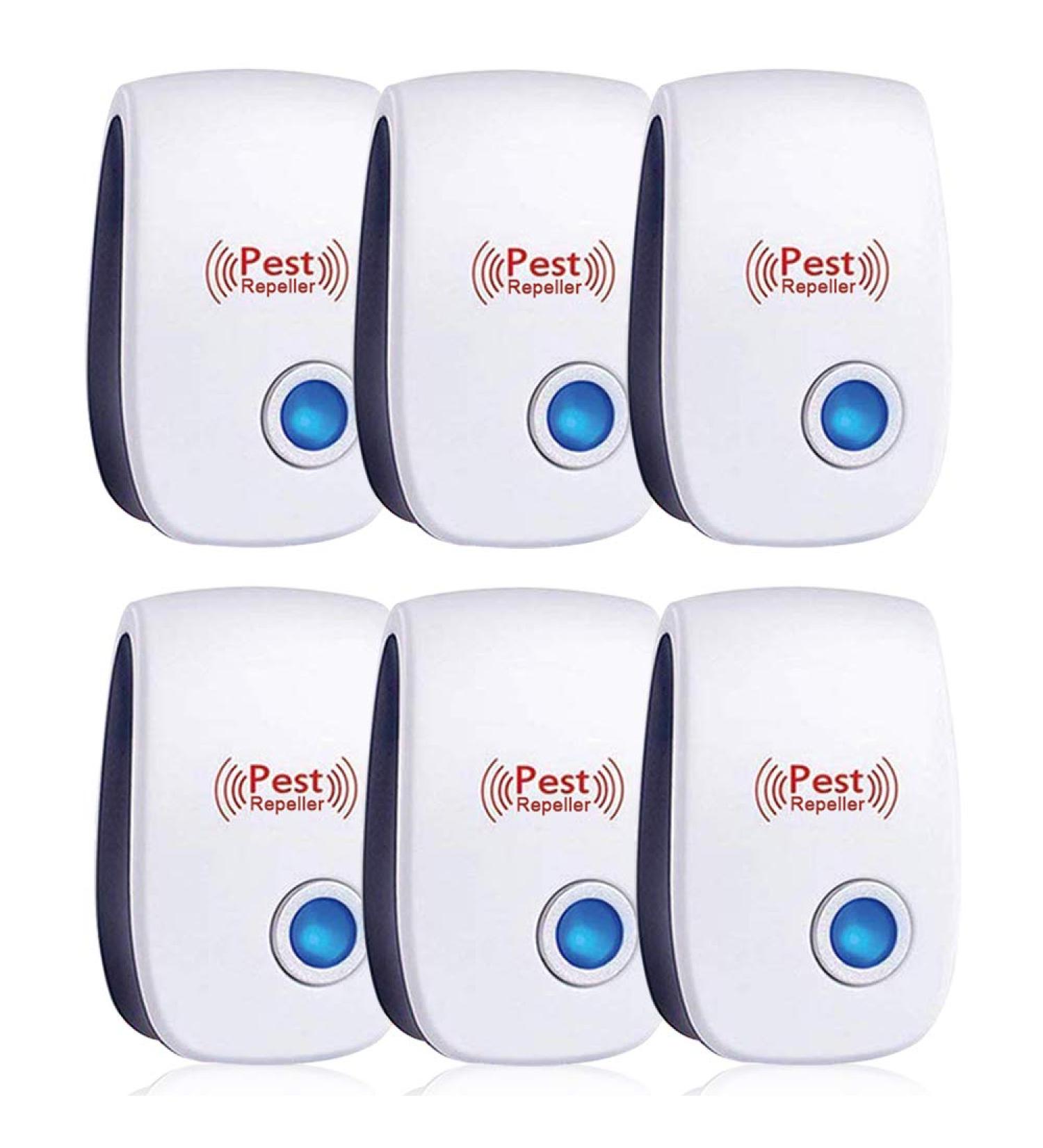 6-Pack Ultrasonic Pest Repeller: Plug-in Mouse, Mice, Mosquito, Spider, Ant, Cockroach, Rodent Repellent - Indoor Pest Defense - Buy Online on GoSupps.com