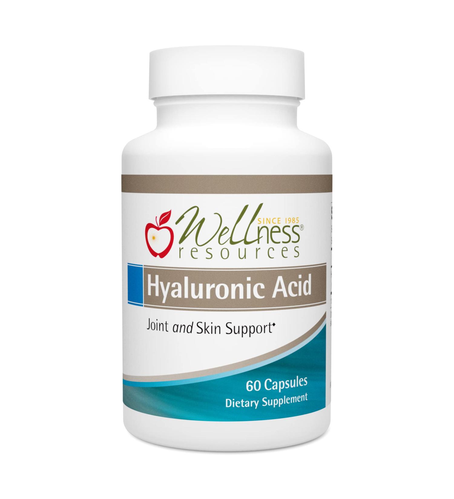 Wellness Resources Hyaluronic Acid from Rooster Comb 100% Natural Source Low Molecular Weight (60 Capsules) - Buy Online on GoSupps.com