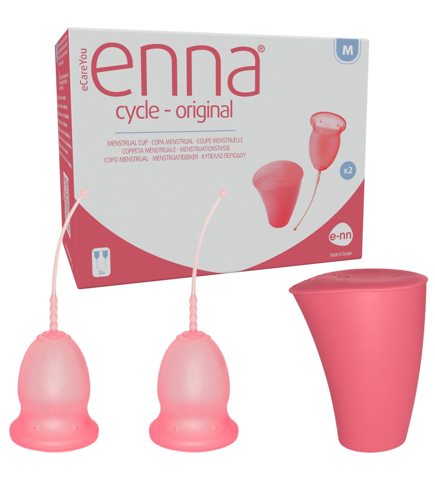 Buy Enna Copa Menstrual T-M 2U + CAJ Estiriliz - Eco-Friendly Menstrual Cups for International Shipping - Buy Online on GoSupps.com
