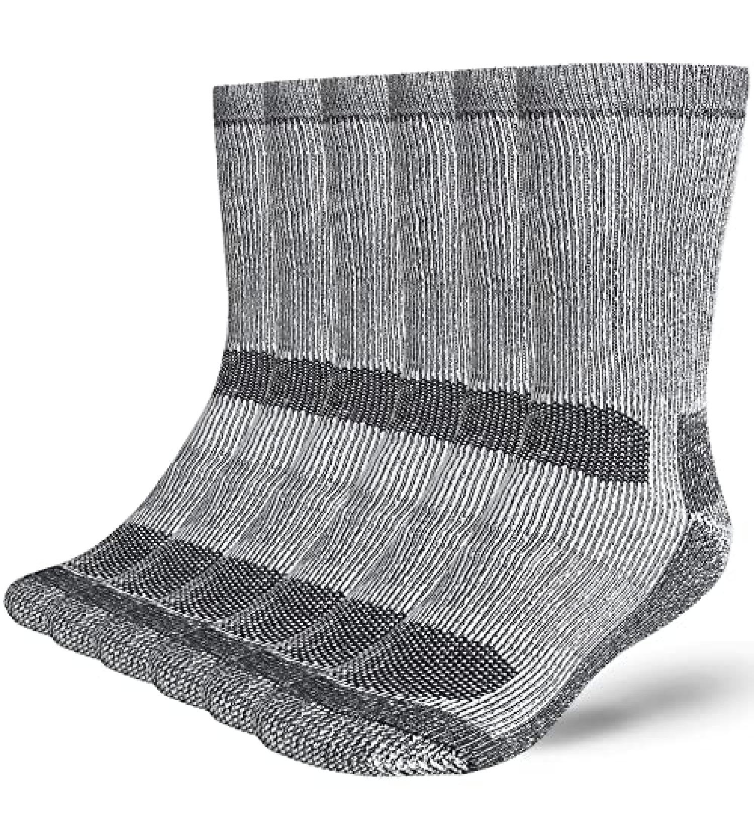 Buttons & Pleats 80% Merino Wool Thermal Socks (3 Pairs) - Men & Women | Cozy Winter Boot Socks | Medium-Large A3-Charcoal - Buy Online on GoSupps.com