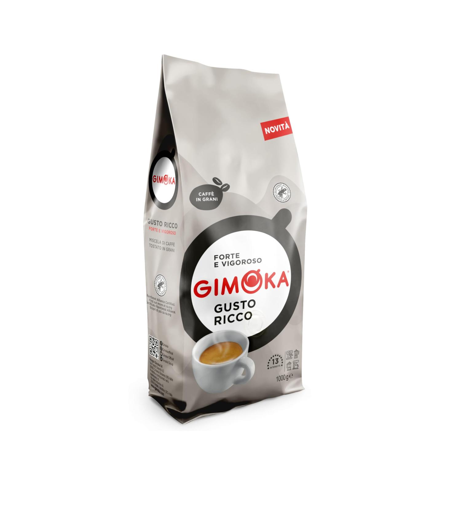 Gimoka Gusto Ricco Rainforest Alliance Coffee Beans - 1kg