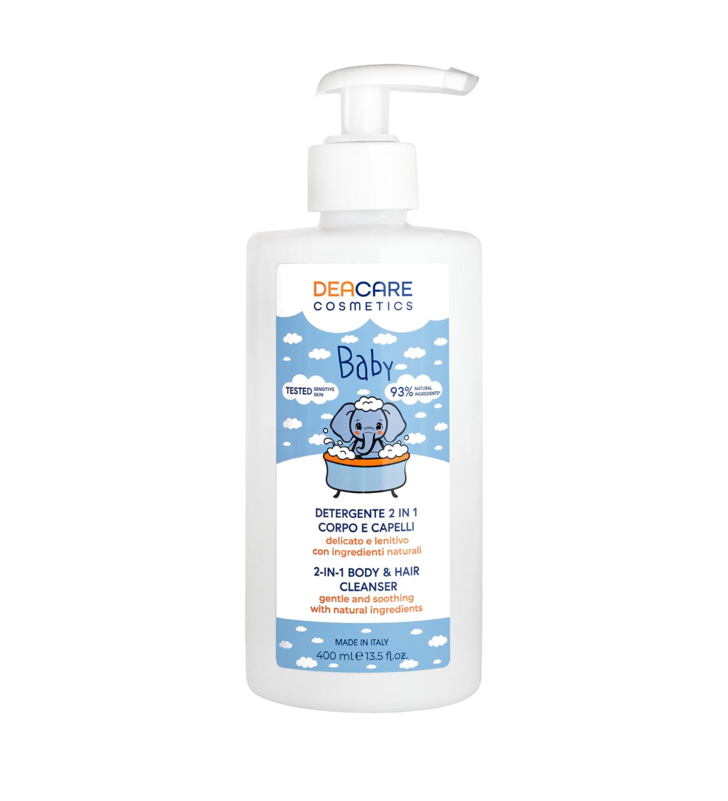 DEACARE 2 in 1 Baby and Child Cleanser 400 ml - Body and Hair - Soft and Soothing - No Tear Soap